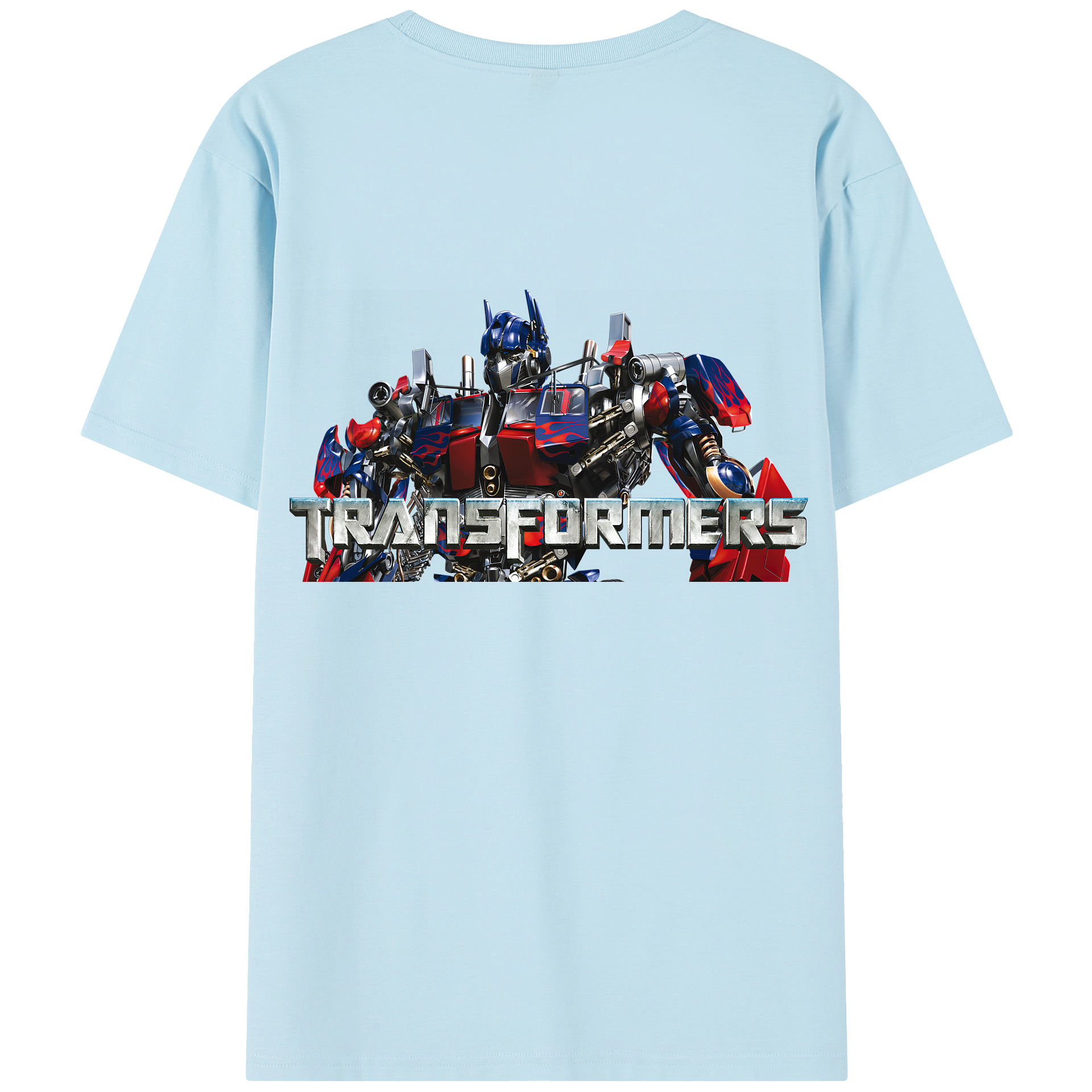 （画像用） Transformers トランスフォーマー 綿100％半袖Tシャツ（背面プリント）